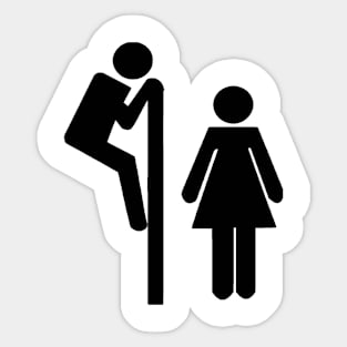 Toilets Black Sticker